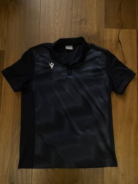 MACARON Men’s Dark Blue Short Sleeve Polo Shirt